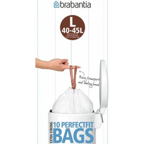 Мешки для мусора Brabantia PerfectFit L (40-45 л), 10 шт., в рулоне