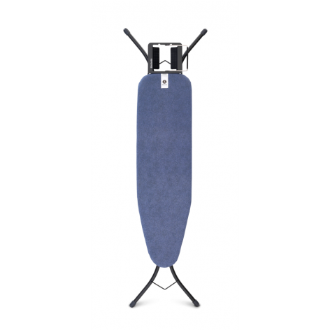 Гладильная доска Brabantia A, 110 x 30 см, подставка для утюга средняя, голубой деним / каркас черный