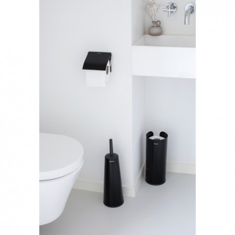 Набор для туалетной комнаты Brabantia ReNew из 3-х предметов, черный матовый